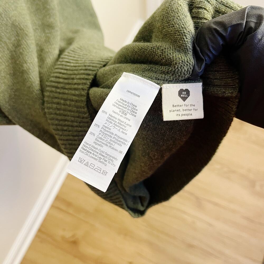 Madewell Olive Long Sleeve Dress - Picture 8 of 9